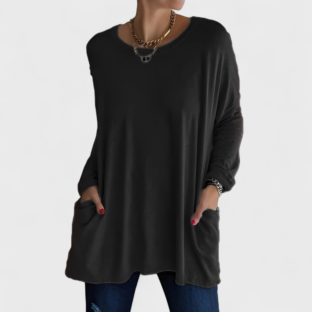 Moira | Effortless Relaxed-Fit Long-Sleeve Top