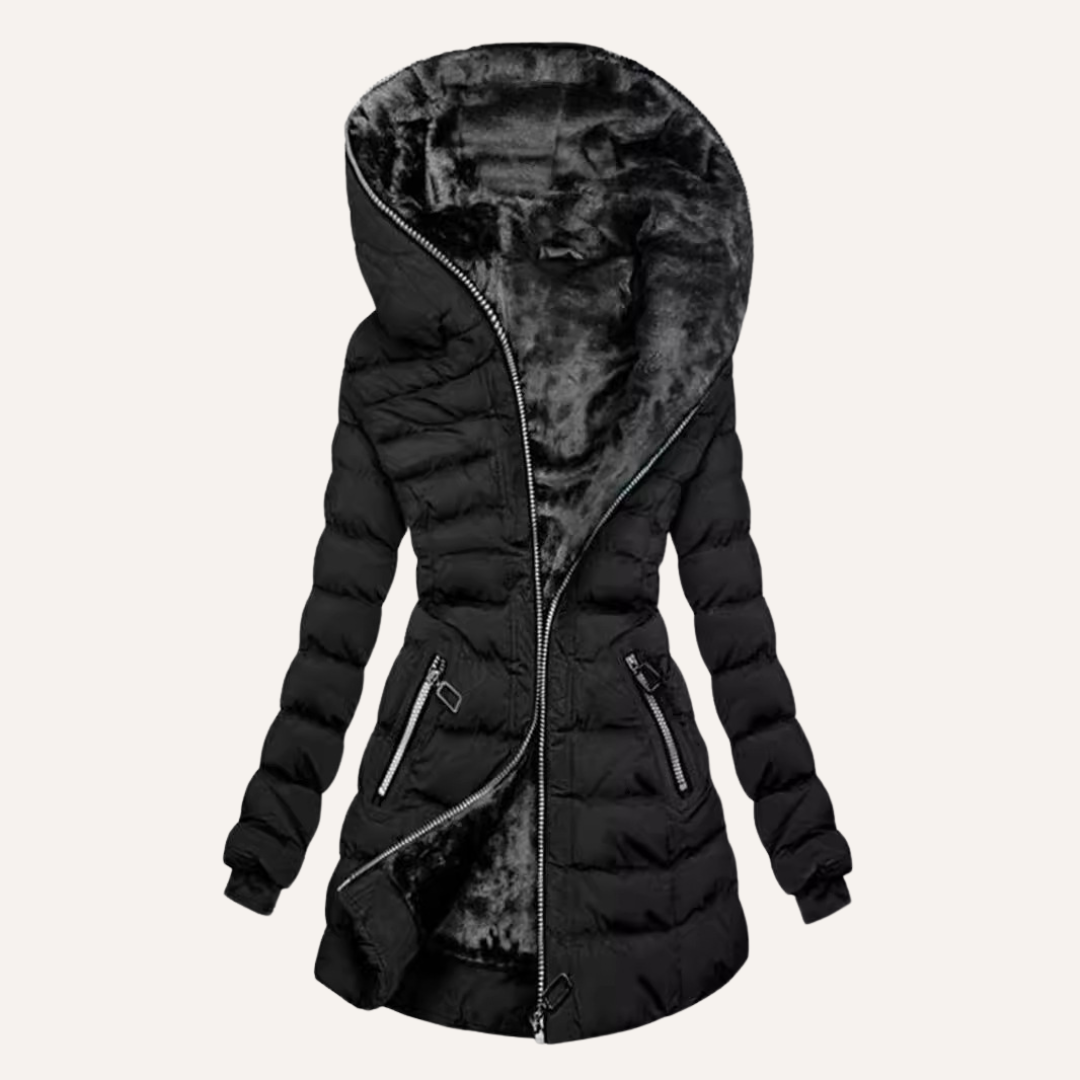 Gina Fur-Lined Down Jacket - Luxurious Warmth and Style