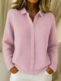 Women's Luxe Textured Knit Button-Front Cardigan