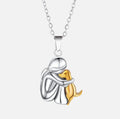 Necklace with a charming dog-shaped pendant