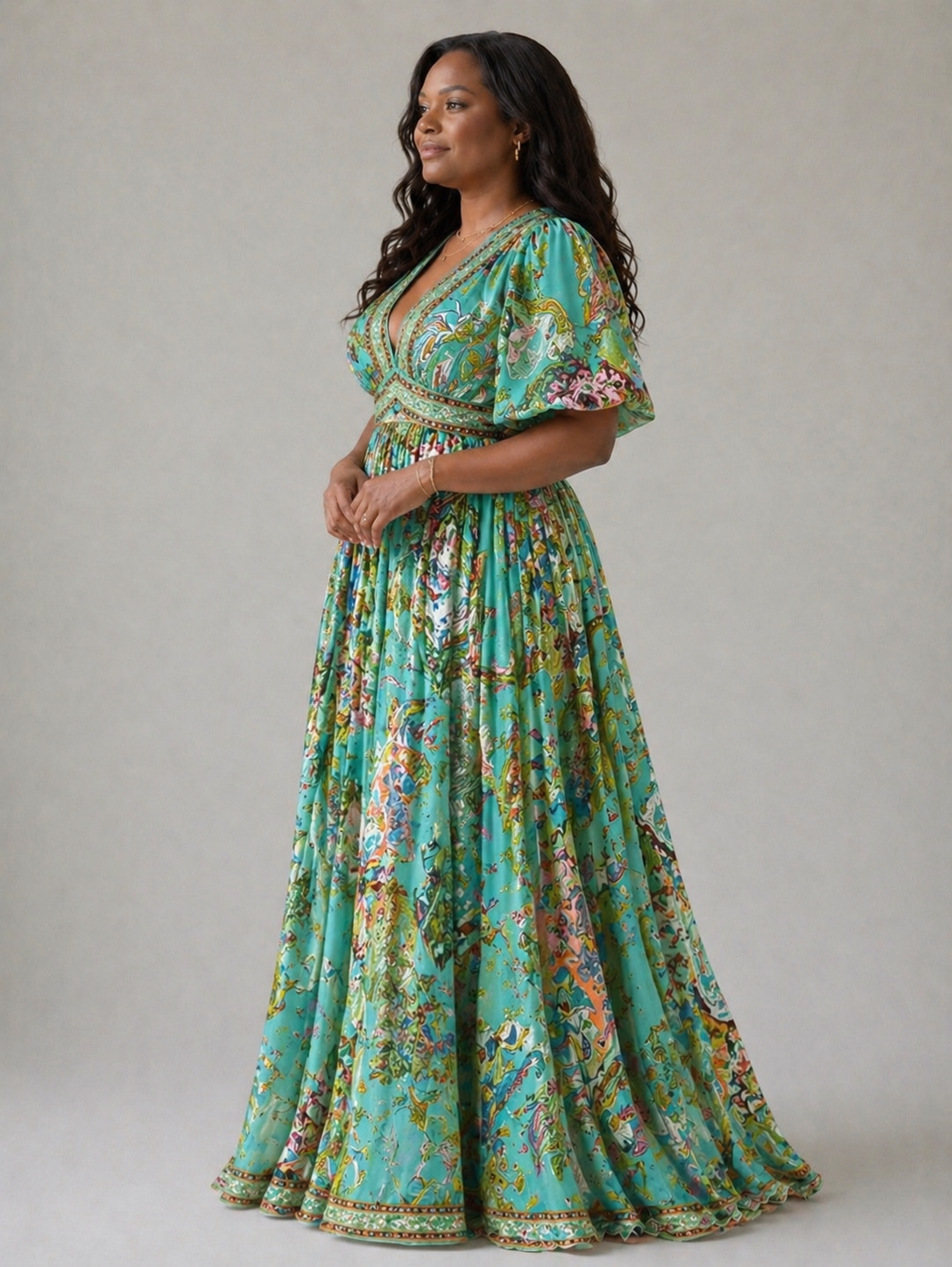 airy maxi dress Nadine Airy Palm Smocked Maxi Dress by Z Supply Flowy Resort Wear with Pockets