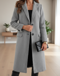 Women's Luxurious Long Wool Coat for Timeless Elegance