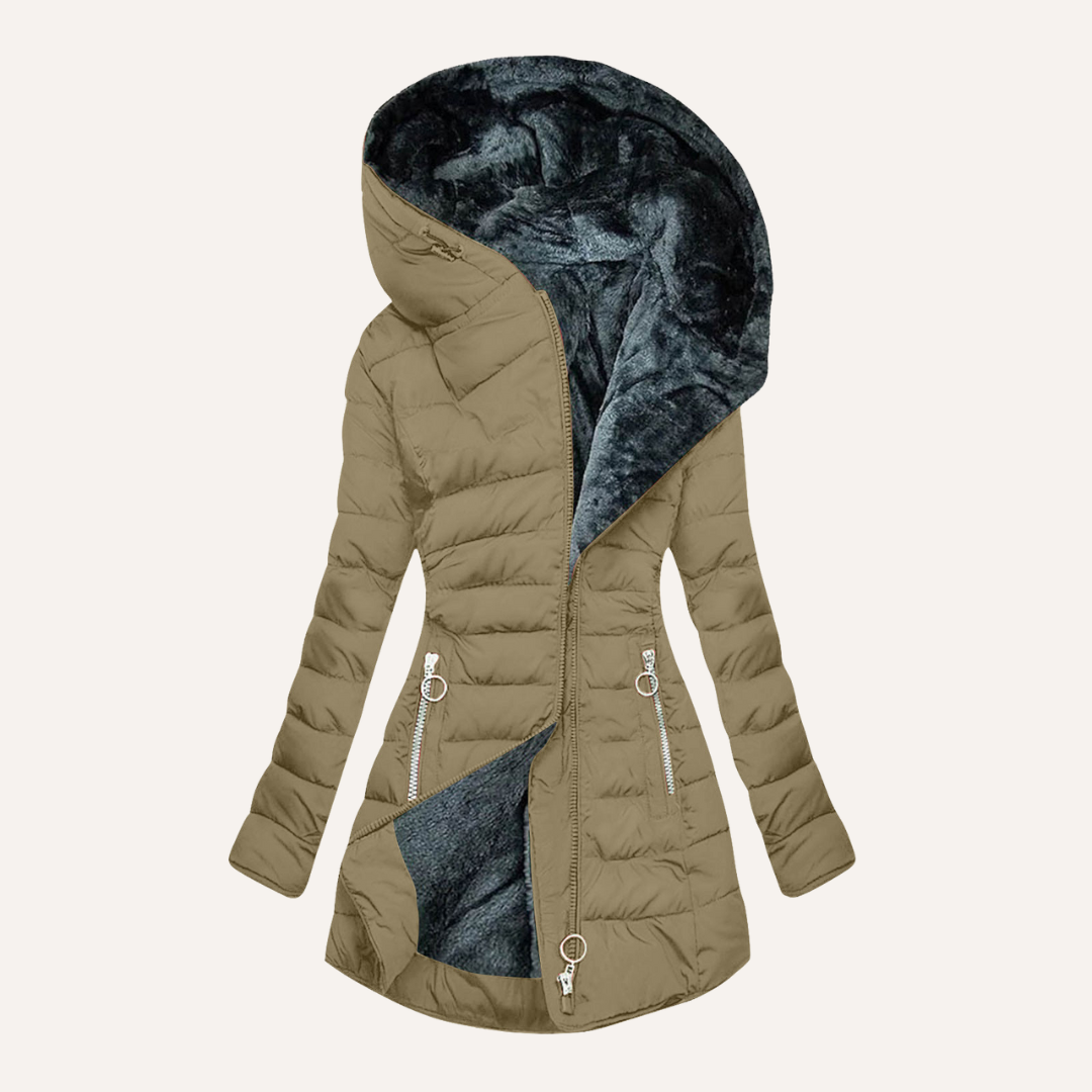 Gina Fur-Lined Down Jacket - Luxurious Warmth and Style