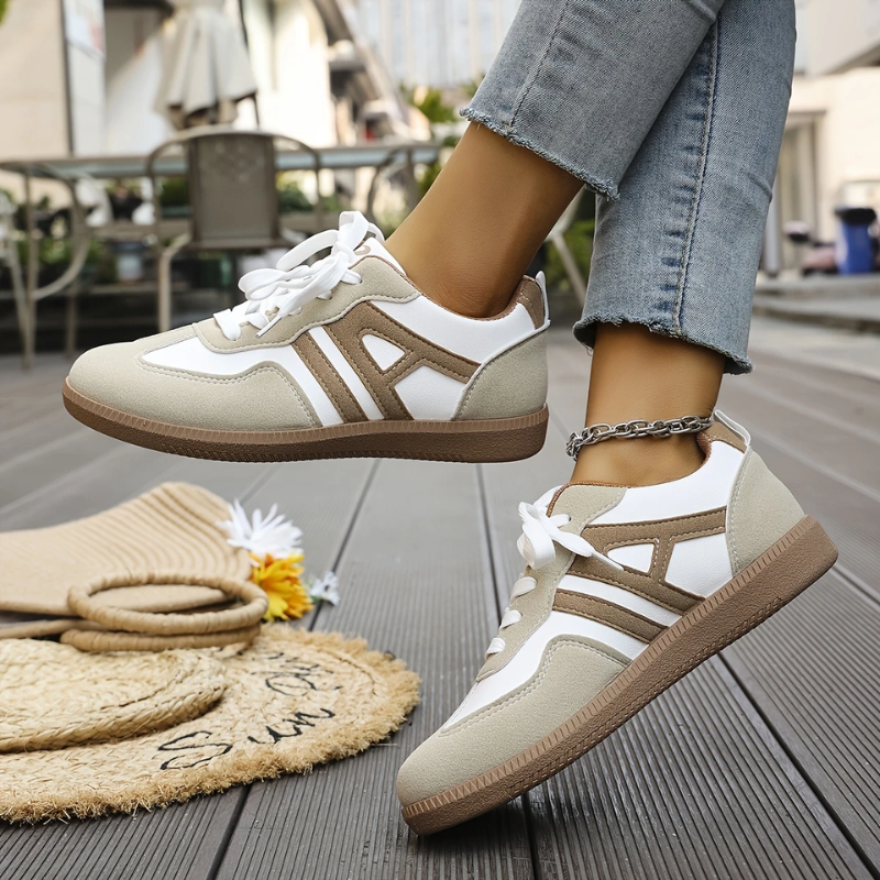 Shoes : Lisa - Orthopedic Comfortable Sneakers in van Paper Favor