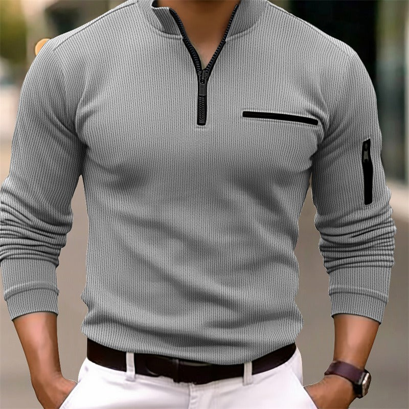 Gusteous | Comfortable and stylish long-sleeve shirt with a zipper