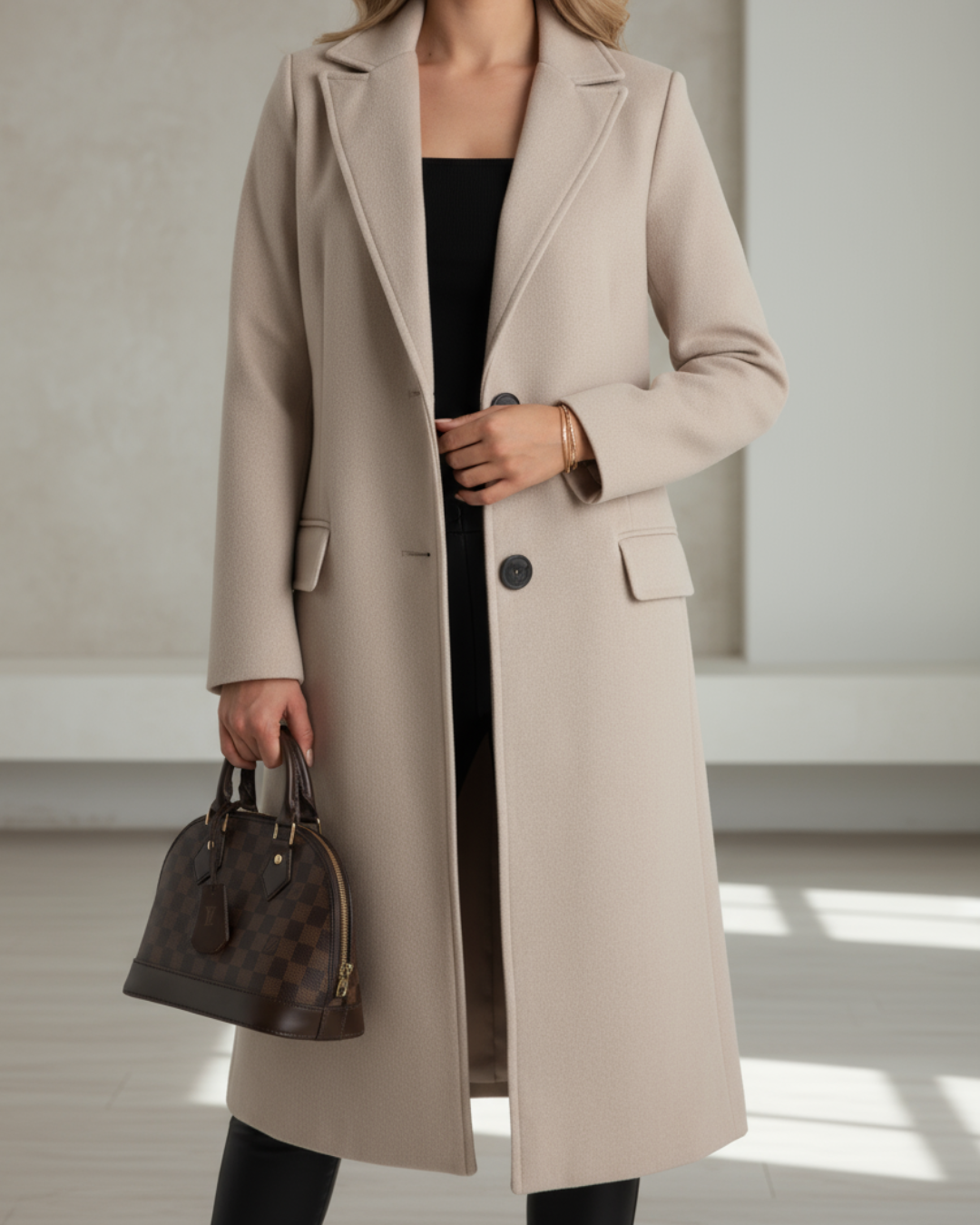 Judith | Luxurious Long Wool Coat for Timeless Elegance