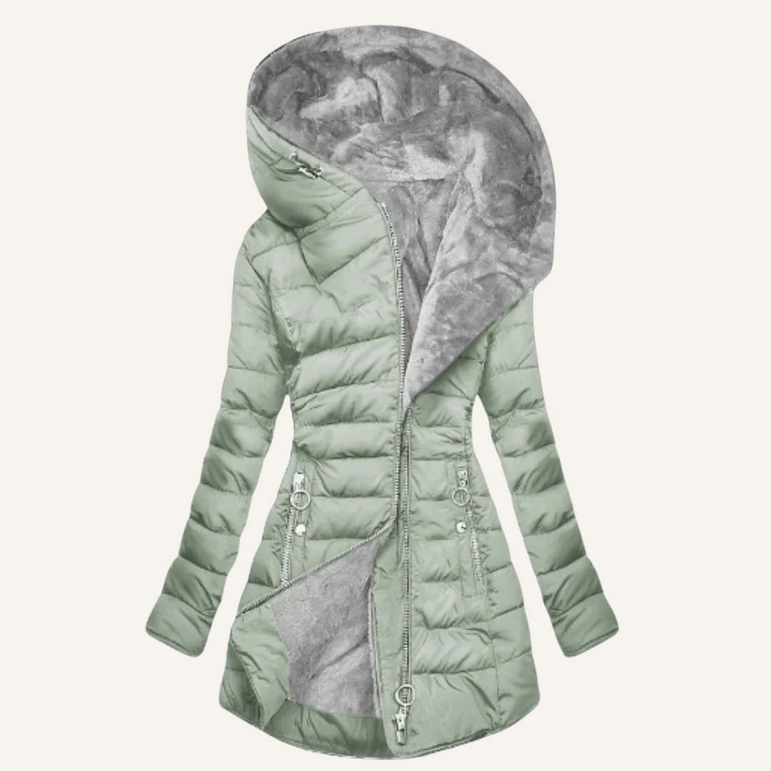 Gina Fur-Lined Down Jacket - Luxurious Warmth and Style