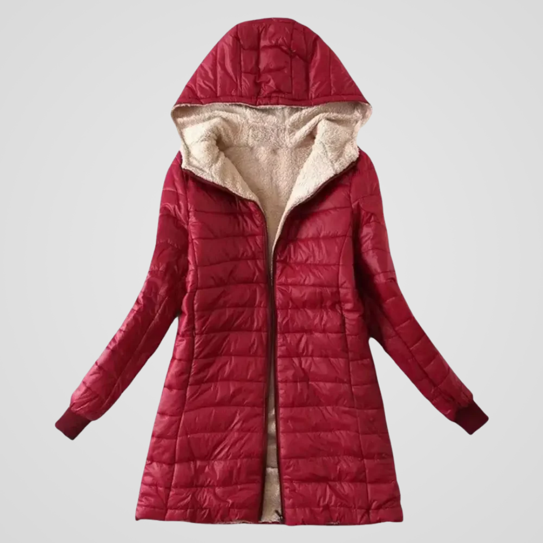 Caroline Sherpa-Lined Winter Coat — Plush Warmth and Cozy Winter Style