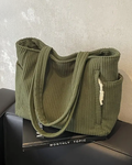 Tilda Ribbed Tote Bag with Cord Detailing