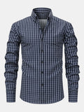 Men's Timeless Plaid Long-Sleeve Button-Up Shirt
