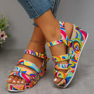 Shoes > Sandals : Selora | Platform Ankle Strap Sandals in van Cow Clothing
