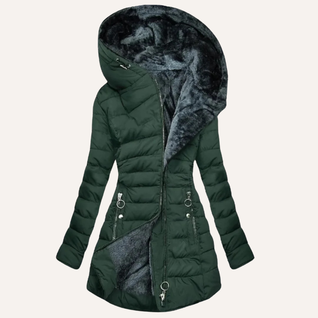 Gina Fur-Lined Down Jacket - Luxurious Warmth and Style