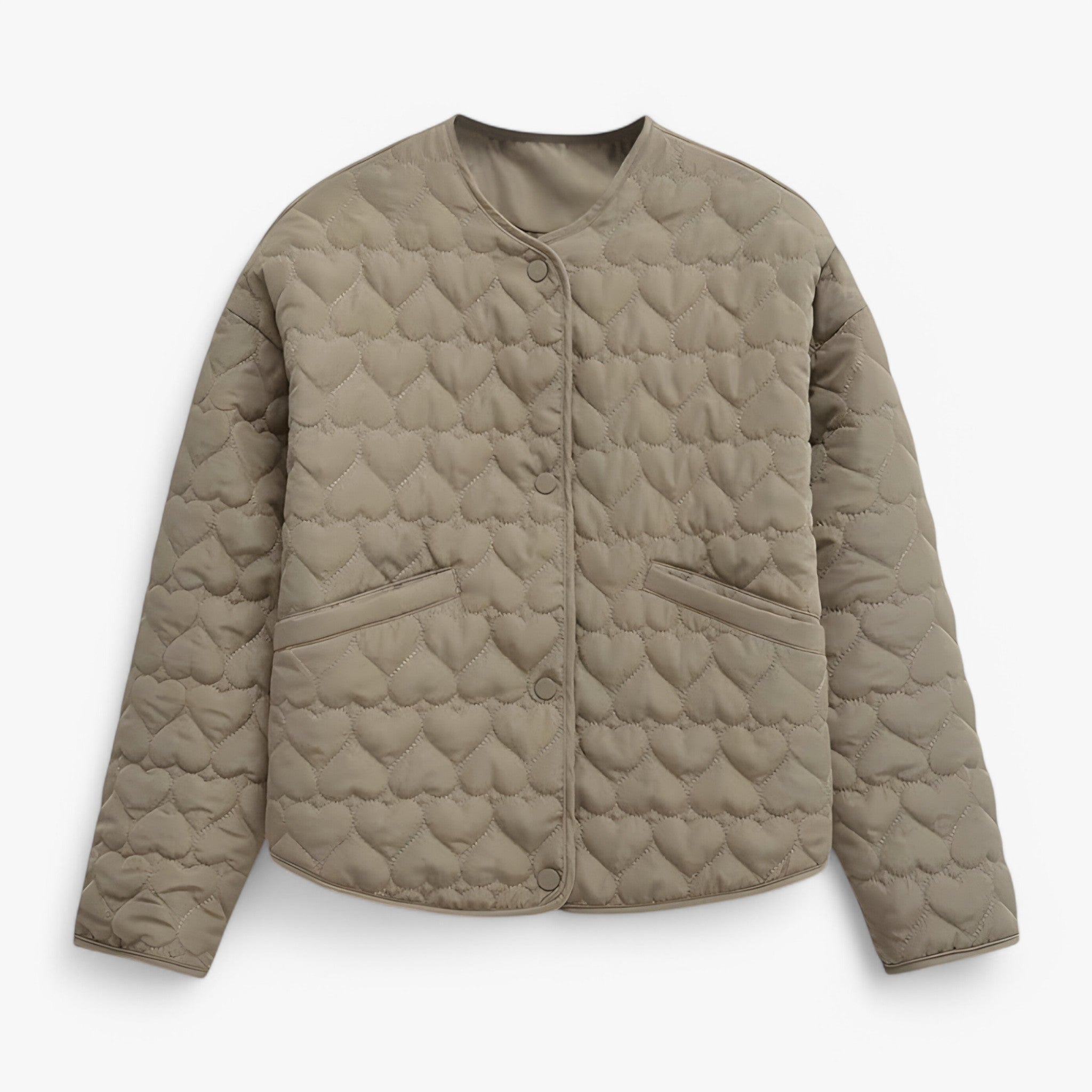 Women's Quilted Heart Jacket – Stylish and Comfortable for