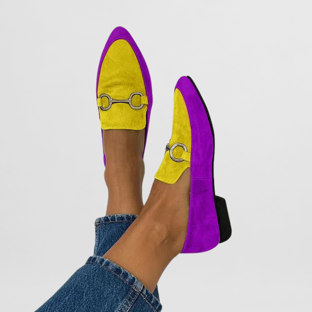 : Hyelianne - Comfortable Loafers in Yellow Lilac van Paper Favor