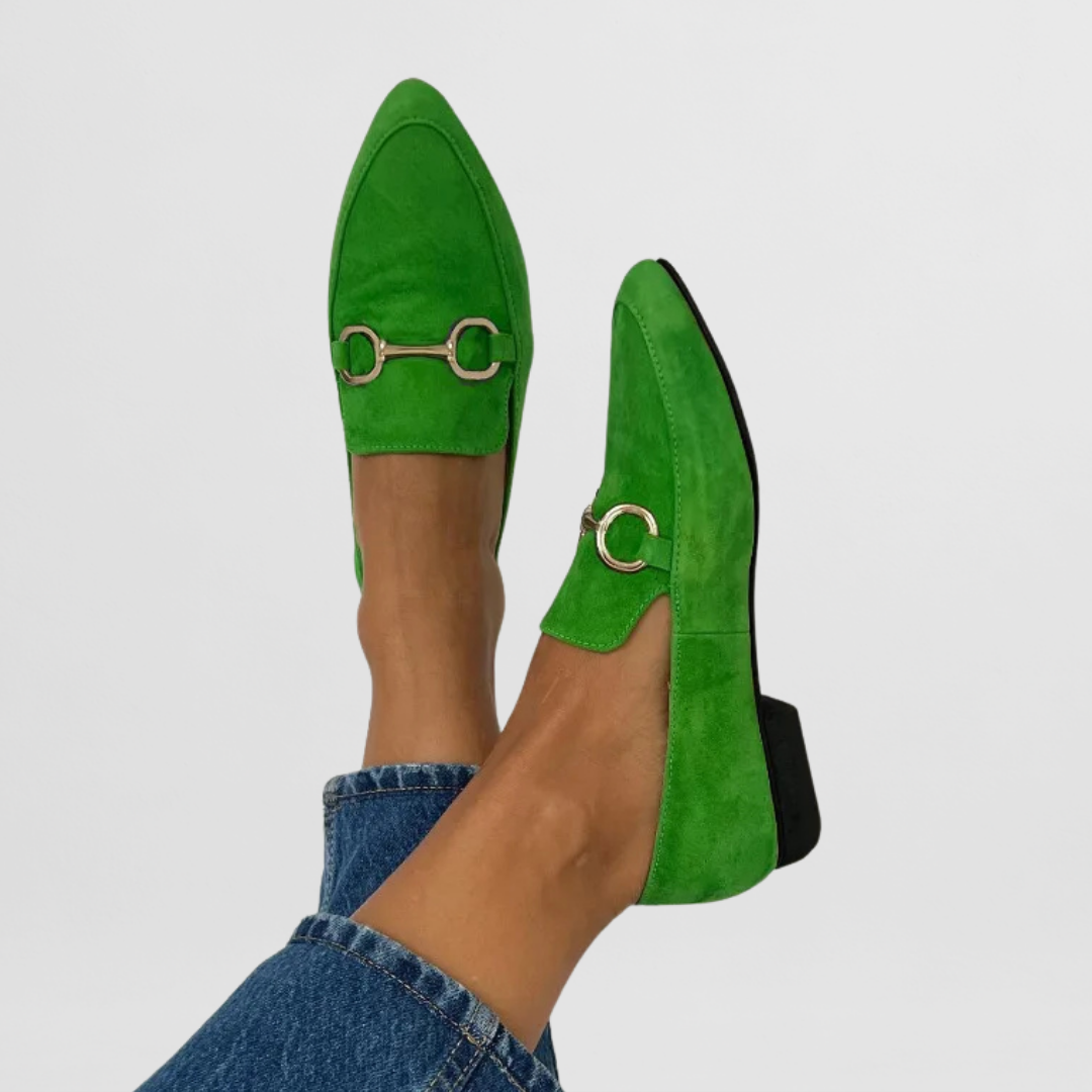 : Hyelianne - Comfortable Loafers in Green van Paper Favor