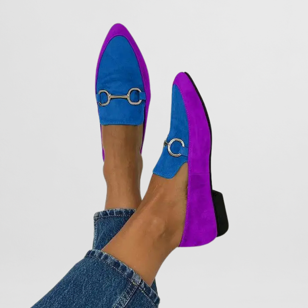 : Hyelianne - Comfortable Loafers in Blue Lilac van Paper Favor