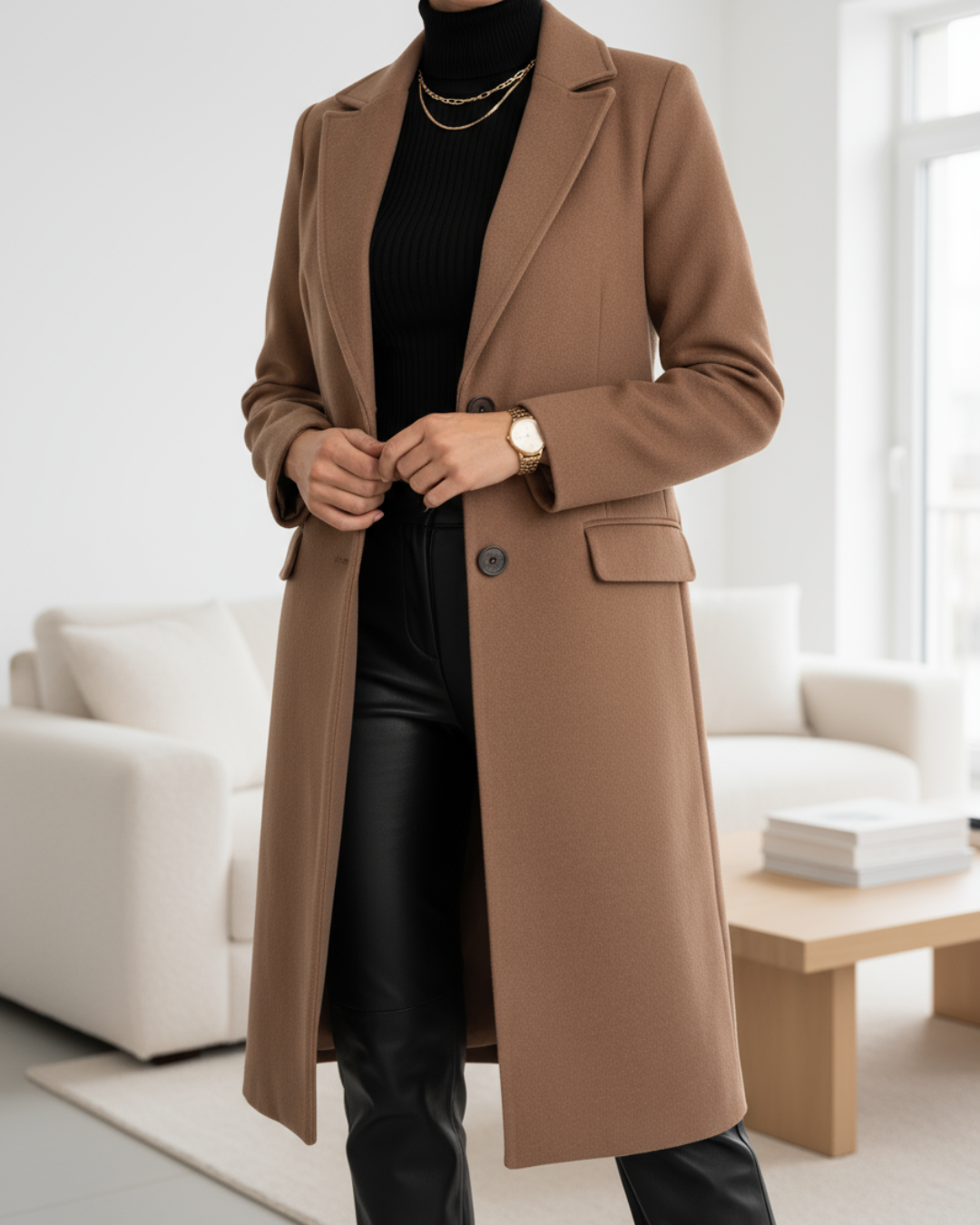 Judith | Luxurious Long Wool Coat for Timeless Elegance