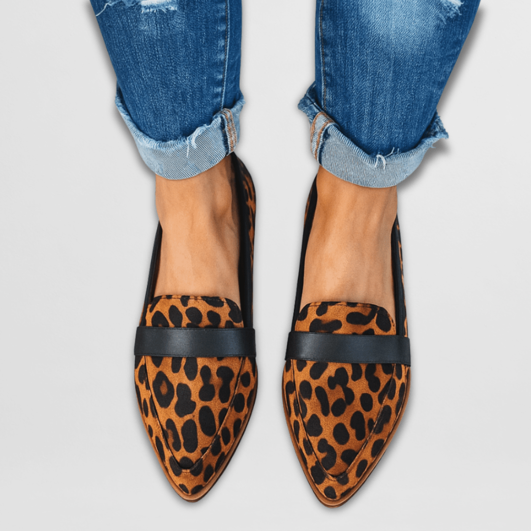 : Helen - Soft Loafers in Leopard van Paper Favor