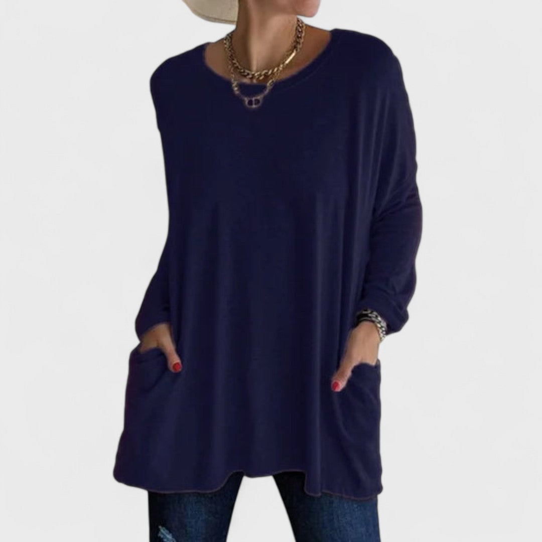 Moira | Effortless Relaxed-Fit Long-Sleeve Top