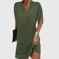 Women's Elegant, Figure-Flattering Tummy-Hiding Dress