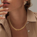 Cavarov | Thick Cuban Link Gold Necklace - Bold, Premium Statement Piece