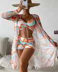 Women's 3-piece Printed Bikini Set