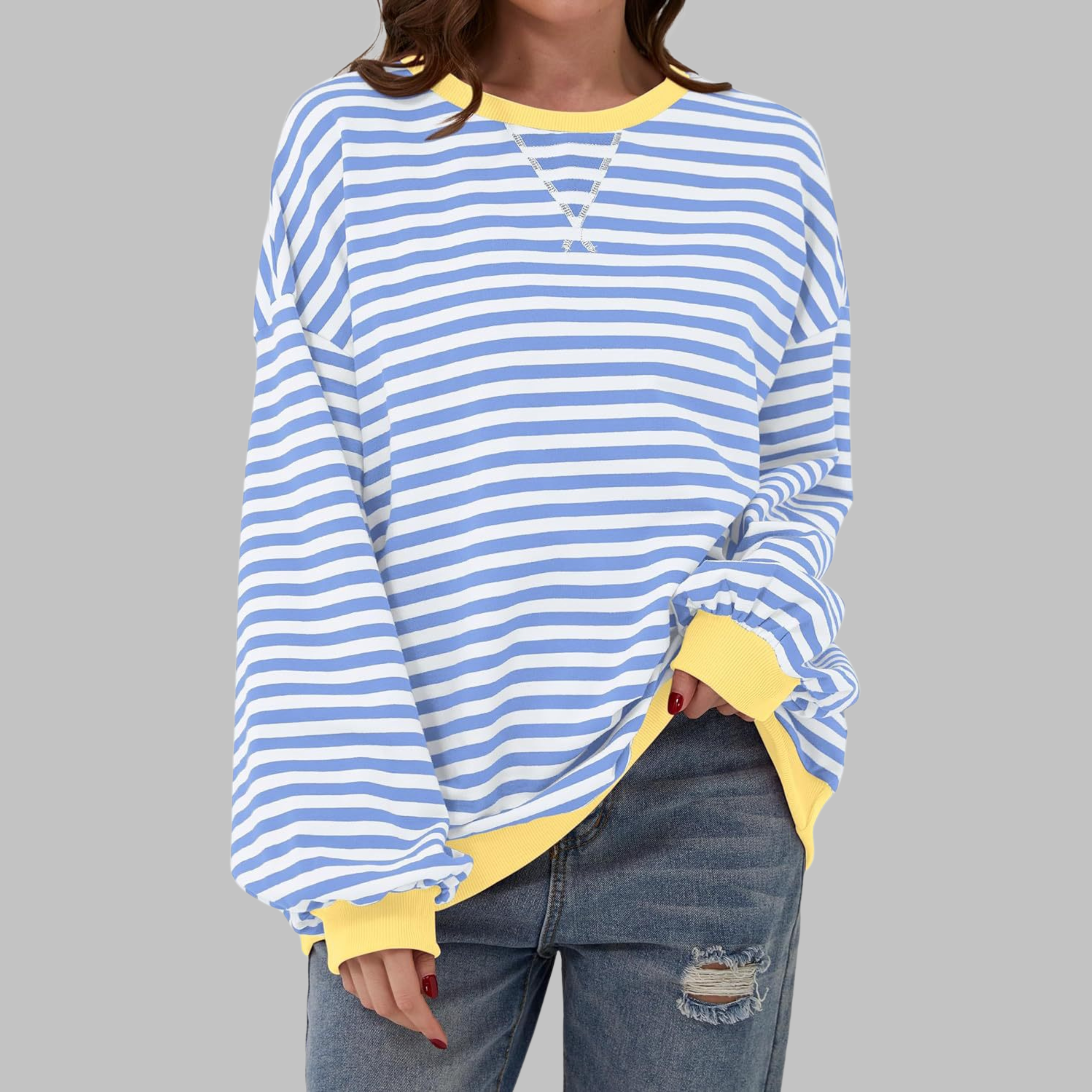 Malin | Cozy Striped Knit Sweater with a Relaxed Fit