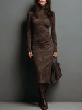 Women's Elegant Tailored Midi Dress with a Flattering Fit