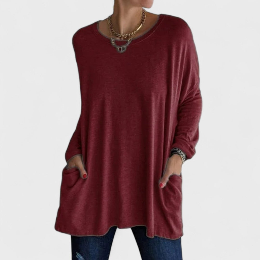 Moira | Effortless Relaxed-Fit Long-Sleeve Top