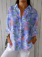 : Felicia | Bloom Meadow Blouse in Purple van DUUWE
