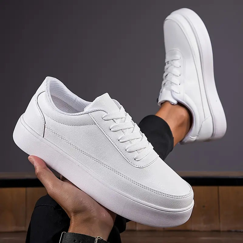 Heidi-Mode Men's White Skate Shoes