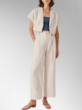 Women's Leg Trousers – Flowy, Breathable Fabric for Everyday Style