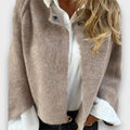Women's Elegant Short Cardigan with Luxuriously Soft Texture