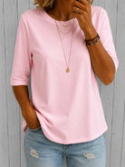 Clothing > T-Shirts : Calvera | Essential Comfort Tee in Pink van DUUWE