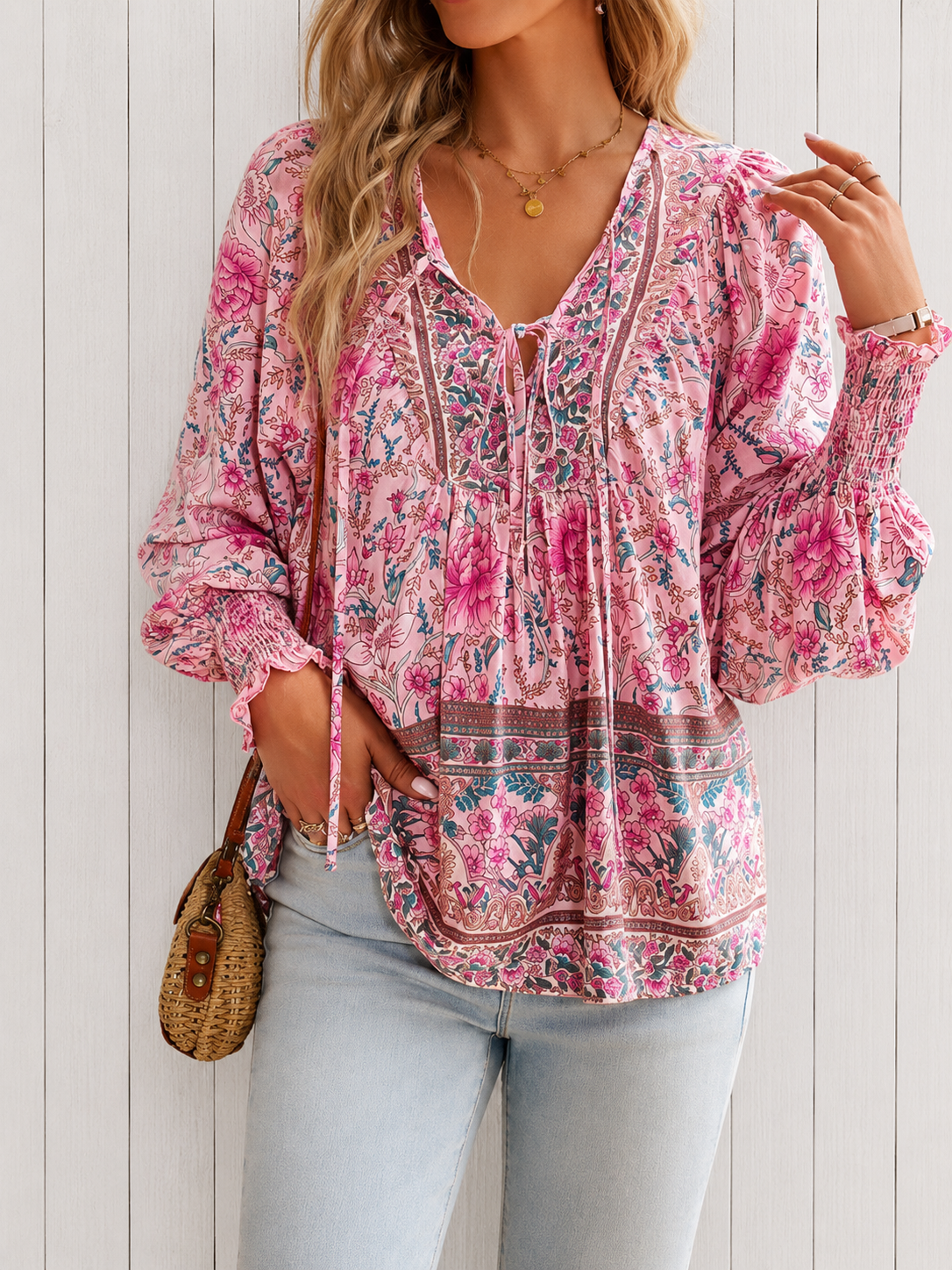 Clothing > Blouses : Audry™ | Elegant Blouse in Pink van DUUWE