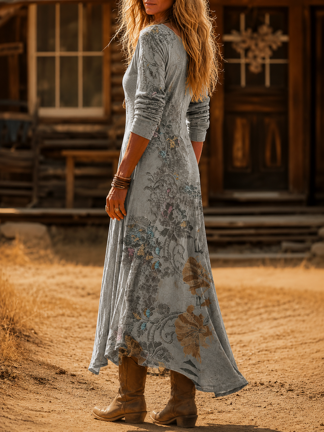 : Celestine | Vintage Bohemian Autumn Dress in van Paper Favor