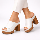 : Mizella | Platform Heels in White van Cow Clothing