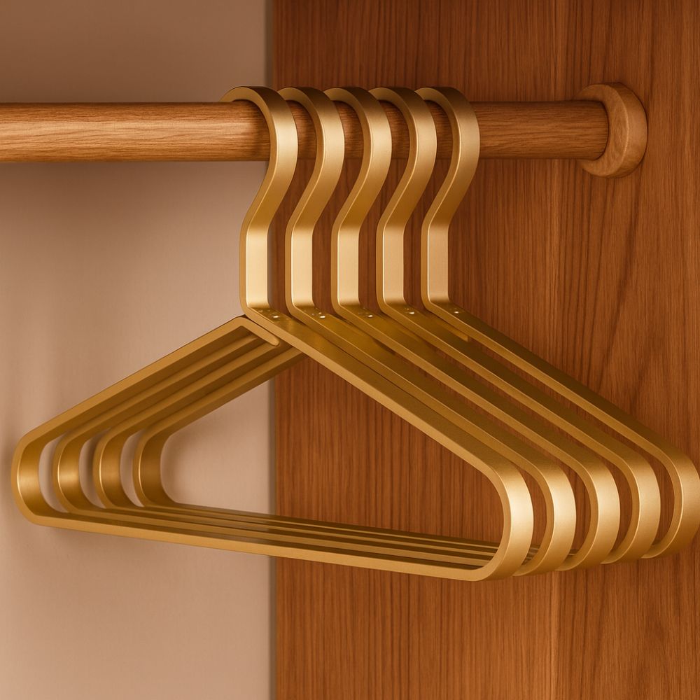 Clothes Hanger : Men's Hangers in Aluminum - Slim, Non-slip, Space-saving in van Paper Favor