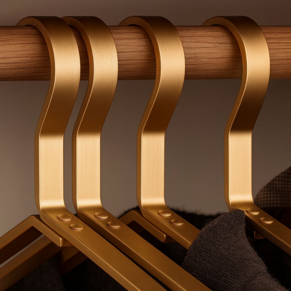 Clothes Hanger : Men's Hangers in Aluminum - Slim, Non-slip, Space-saving in van Paper Favor