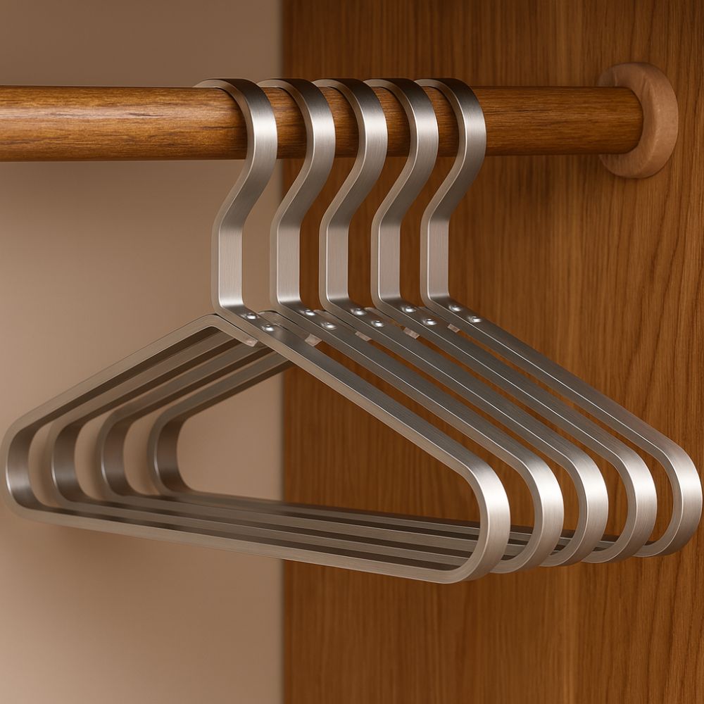 Clothes Hanger : Men's Hangers in Aluminum - Slim, Non-slip, Space-saving in van Paper Favor