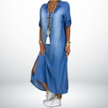 Lea – Flattering denim dress with a figure-hugging cut
