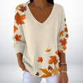 Women's Luxurious Soft Pullover with Refined V-Neck
