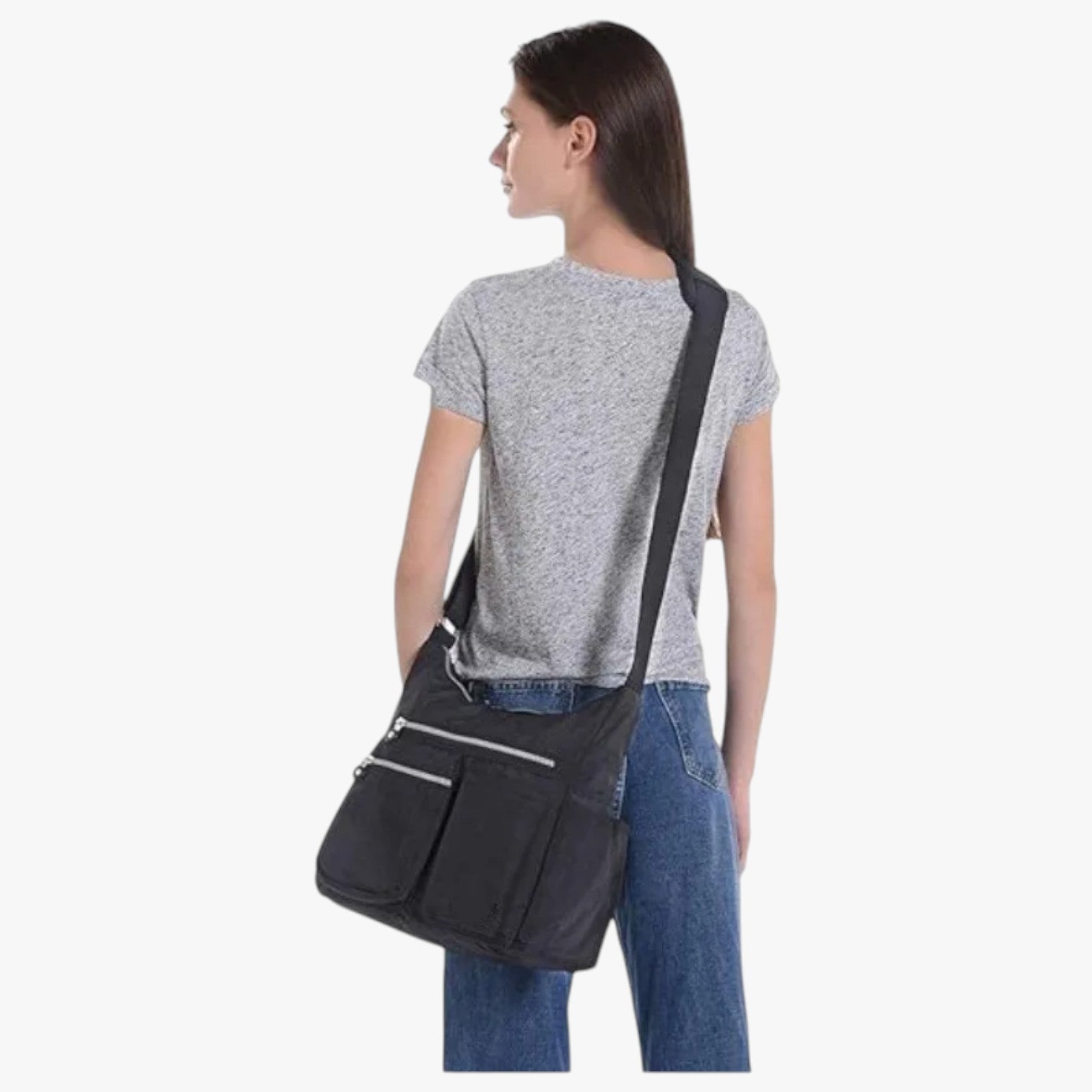 Crossbody backpack with RFID blocking