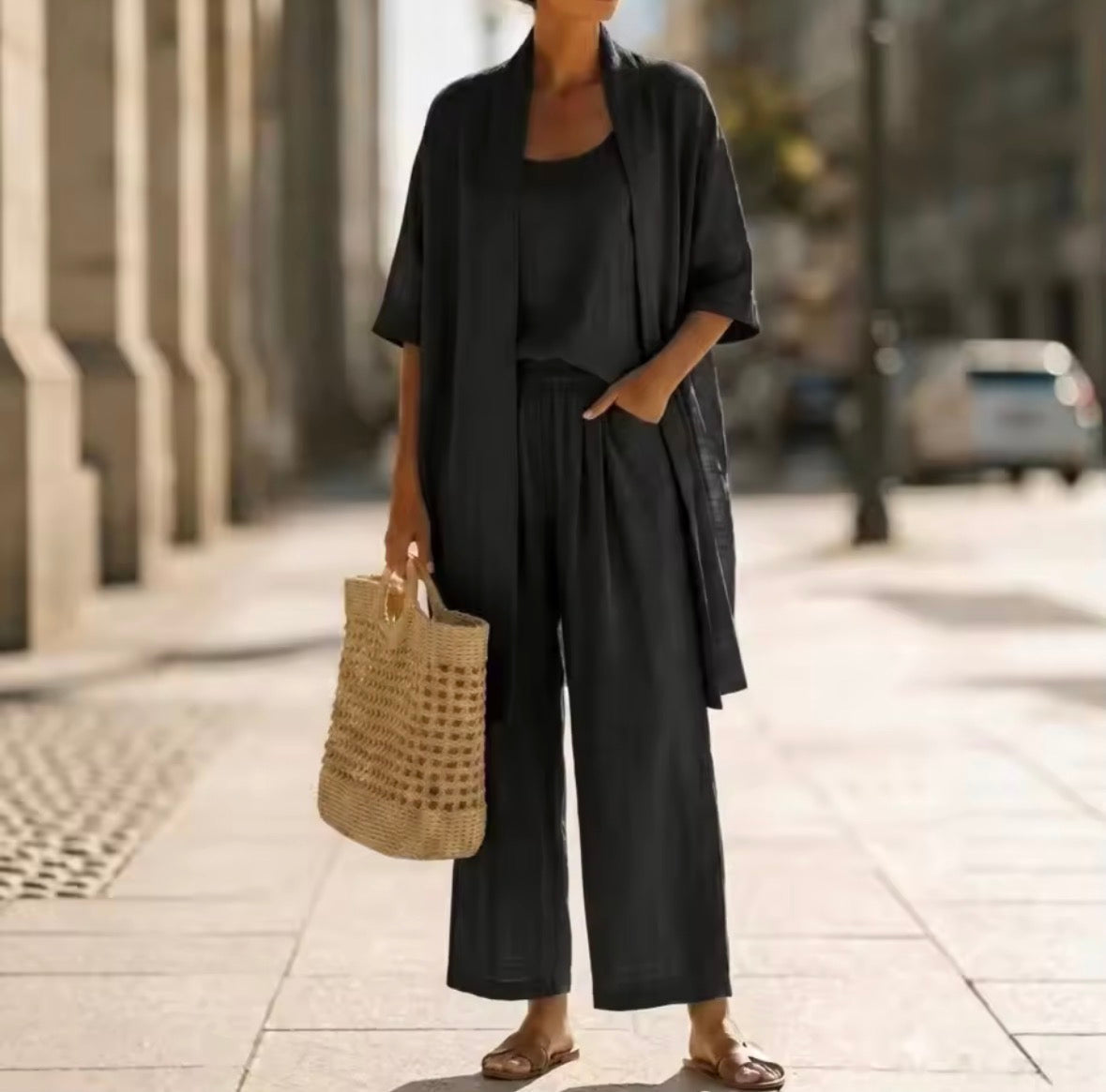 Set : Abigail | Elegant Three-Piece Set in Black van Paper Favor