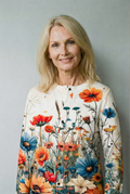 Women's Floral Print Cardigan – 3D Printed Polyester Button Front