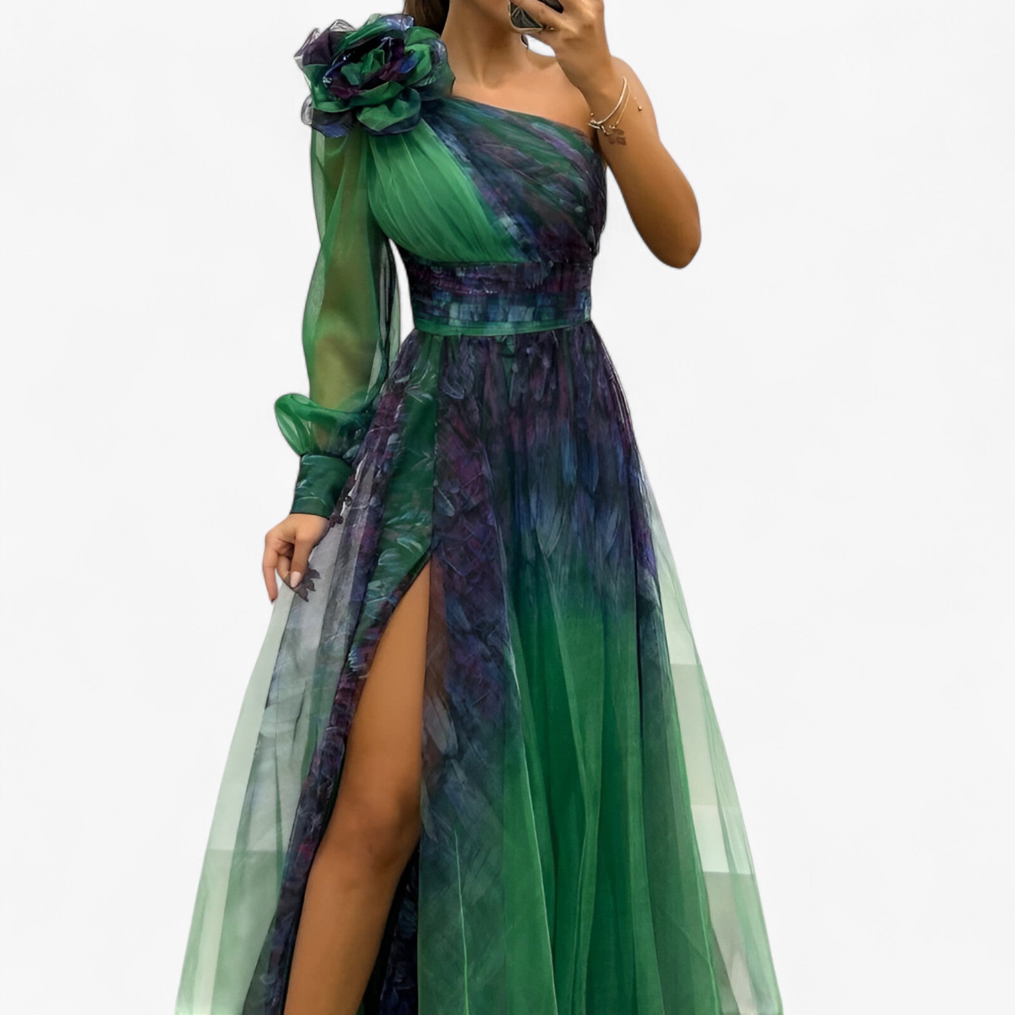 Women's Elegant Asymmetric Maxi Dress