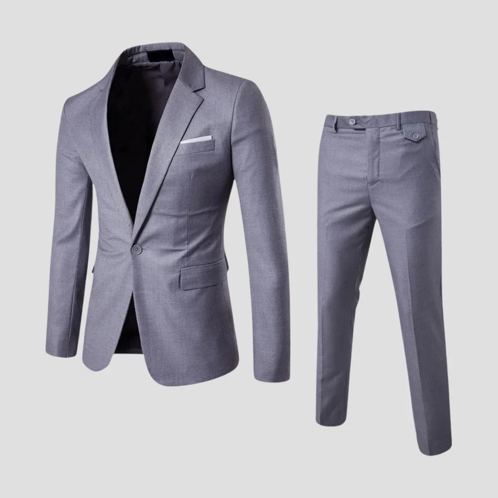 Abito Slim Fit da Uomo Leggero Due Pezzi per Matrimoni ed Eventi Formali - - abito uomo business suit completo slim fit due formal suit lightweight suit men's tailored suit single-breasted blazer slim fit suit spring summer suit tailored trousers two-piece suit wedding suit - Concept Palermo