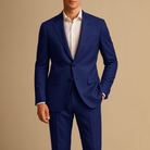 Abito Slim Fit da Uomo Leggero Due Pezzi per Matrimoni ed Eventi Formali - Blu Marino - abito uomo business suit completo slim fit due formal suit lightweight suit men's tailored suit single-breasted blazer slim fit suit spring summer suit tailored trousers two-piece suit wedding suit - Concept Palermo