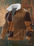 Men's Marcus Zip-Up Sweater with a Luxe Fur-Trimmed Collar
