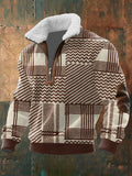 Men's Adam Zip-Up Sweater with a Plush Fur-Trimmed Collar
